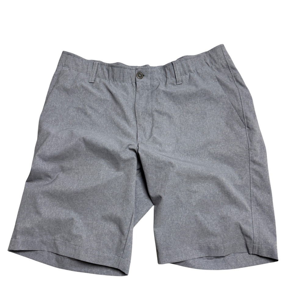 Under Armour HeatGear Mens Gray Golf Shorts Size 36 Performance Athletic